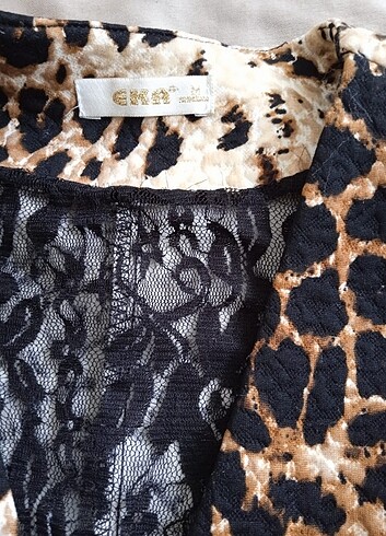 m Beden Leopar desenli ceket