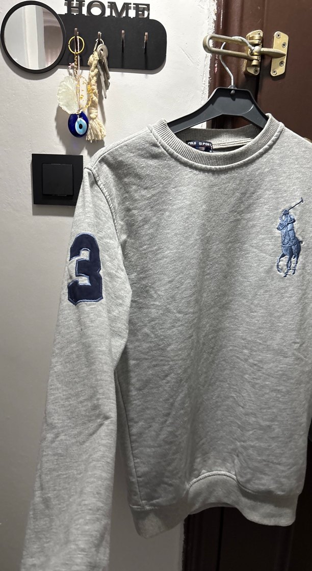 Gri Polo Ralph Lauren Erkek Sweatshirt - Görsel 3