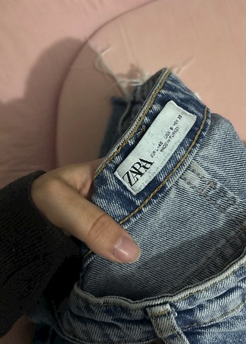 Kadın Gri Midi Boy Bol Kesim Kot Pantolon - Görsel 3