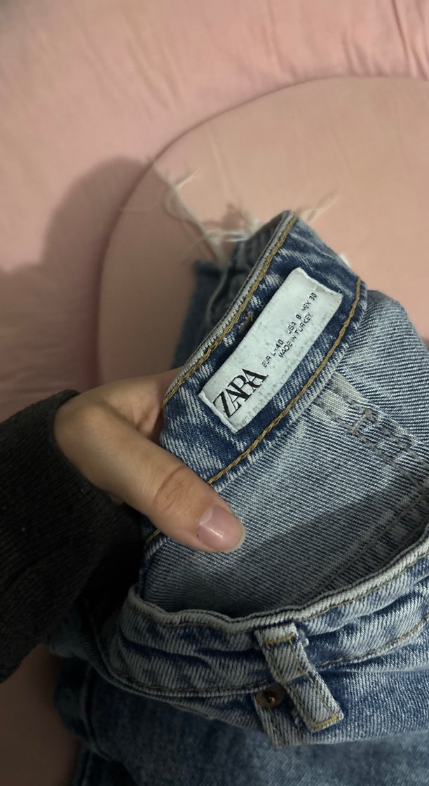 Kadın Gri Midi Boy Bol Kesim Kot Pantolon - Görsel 3