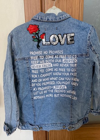 36 Beden mavi Renk Düğmeli Mavi Kadın Denim Ceket