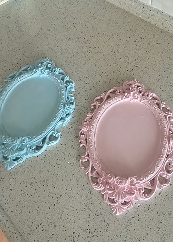 Ikea Pembe EL YAPIMI Vintage Oval Çerçeve