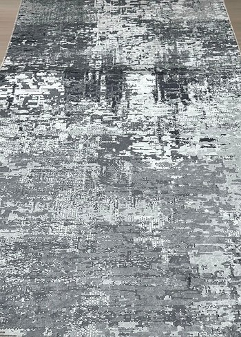 Gri Soyut Desenli Çağdaş Halı ölçü 160x230 - Görsel 2