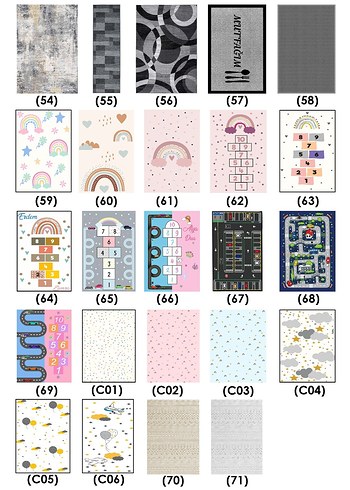 Modern Klasik dijital baskılı süngerli halı ve yolluklar - Görsel 2