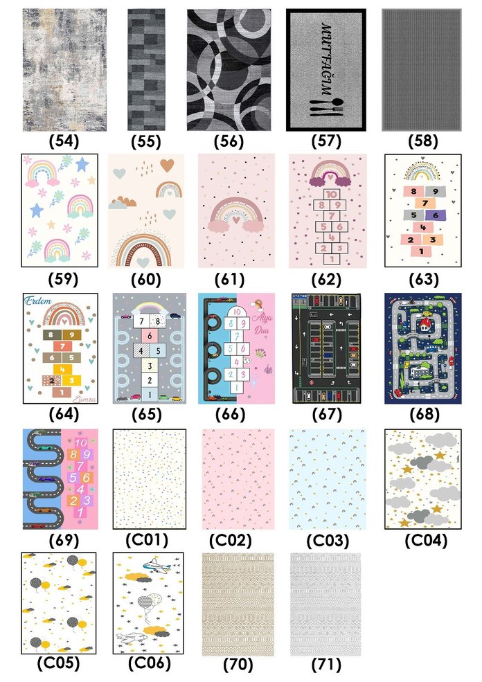 Modern Klasik dijital baskılı süngerli halı ve yolluklar - Görsel 2