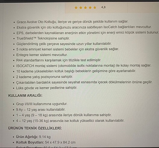 Diğer İsofixli oto koltuğu
