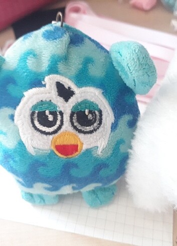 Furby blue keychain