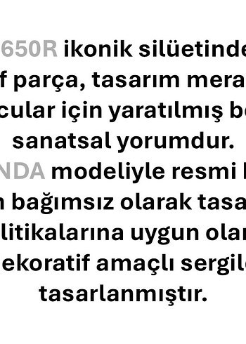 #Honda#CBR65R#Motorsiklet#hediye#fikri#sanat#heykeli# - Görsel 6