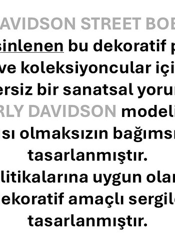 #Harley#Davidson#Stred#Motorsiklet#hediye#fikri#sanat#heykeli# - Görsel 6