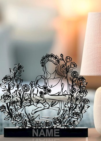 #Çiceklerle#Çevrili#Anne#Dekor#hediye#fikri#sanat#heykeli# - Görsel 2