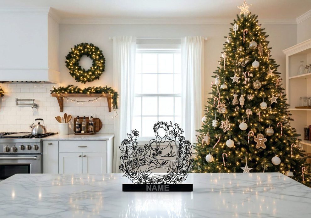 #Çiceklerle#Çevrili#Anne#Dekor#hediye#fikri#sanat#heykeli# - Görsel 5