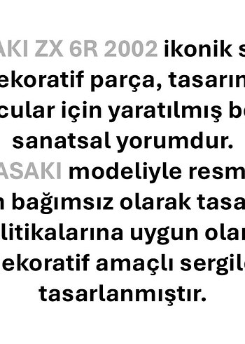 #Kawasaki#ZX6R#Motorsiklet#hediye#fikri#sanat#heykeli# - Görsel 6