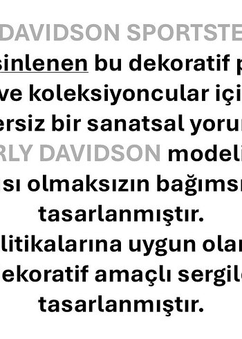 #HarlyDavidson#SporsarS#Motorsiklet#hediye#fikri#sanat#heykeli# - Görsel 6