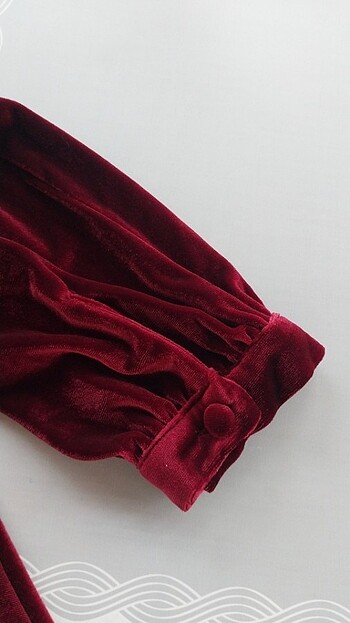 38 Beden bordo Renk Kadife elbise