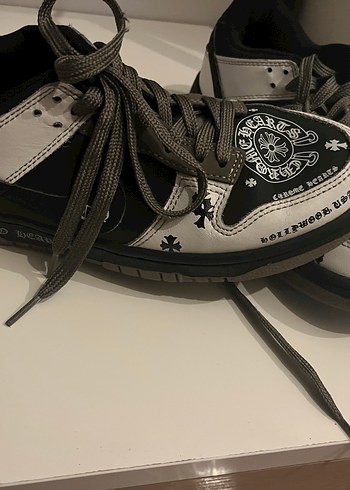 Nike dunk low chrome hearts style custom - Görsel 3