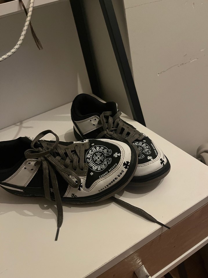 Nike dunk low chrome hearts style custom - Görsel 2