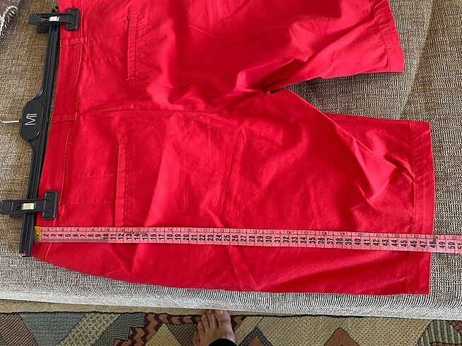 Zara Şort Bermuda beyaz kırmızı