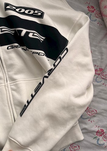 l Beden beyaz Renk Hm fermuarlı sweatshirt