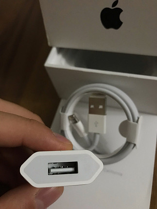 ORİJİNAL Apple iPhone USB Lightning Şarj Kablosu ve Adaptörü 