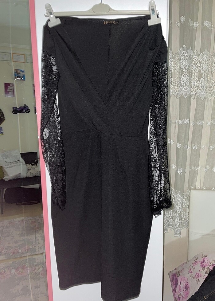 L beden balık etek diz üstü kadın elbise - Görsel 2