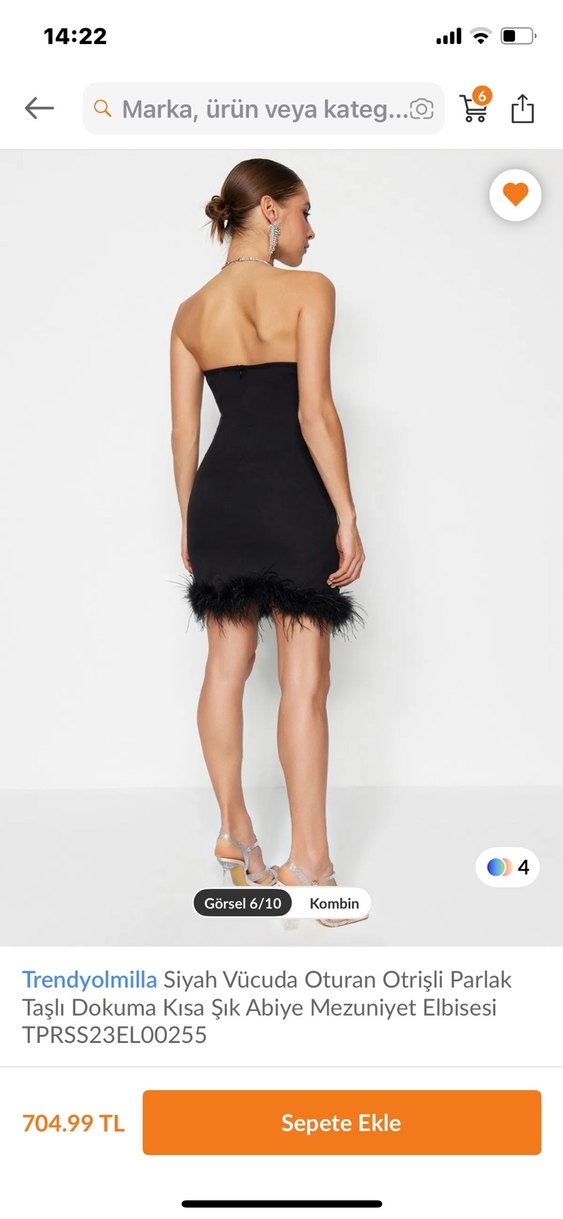 Trendyol & Milla Siyah Mini Strappy Elbise - Görsel 3