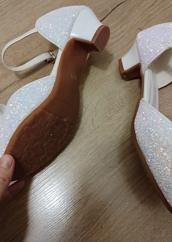 Kız Çocuk Beyaz Fiyonklu Babet Ayakkabı - Görsel 5