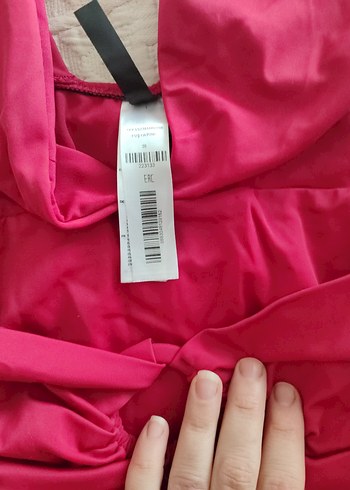 Bordo Bel Detaylı Strappy Kadın Mayo - Görsel 2