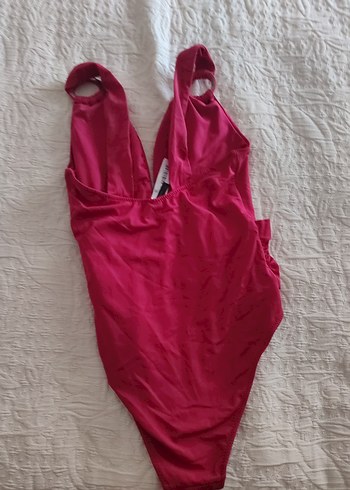 Bordo Bel Detaylı Strappy Kadın Mayo - Görsel 5