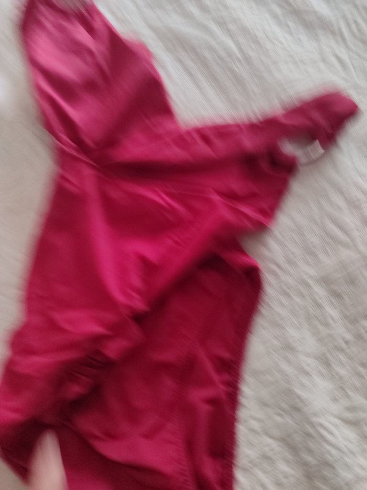 Bordo Bel Detaylı Strappy Kadın Mayo - Görsel 4