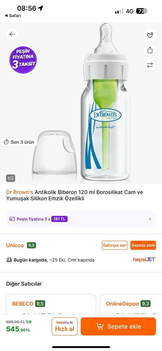 Dr. Brown's Options+ Anti-Kolik Bebek Biberonu 120 ml - Görsel 2