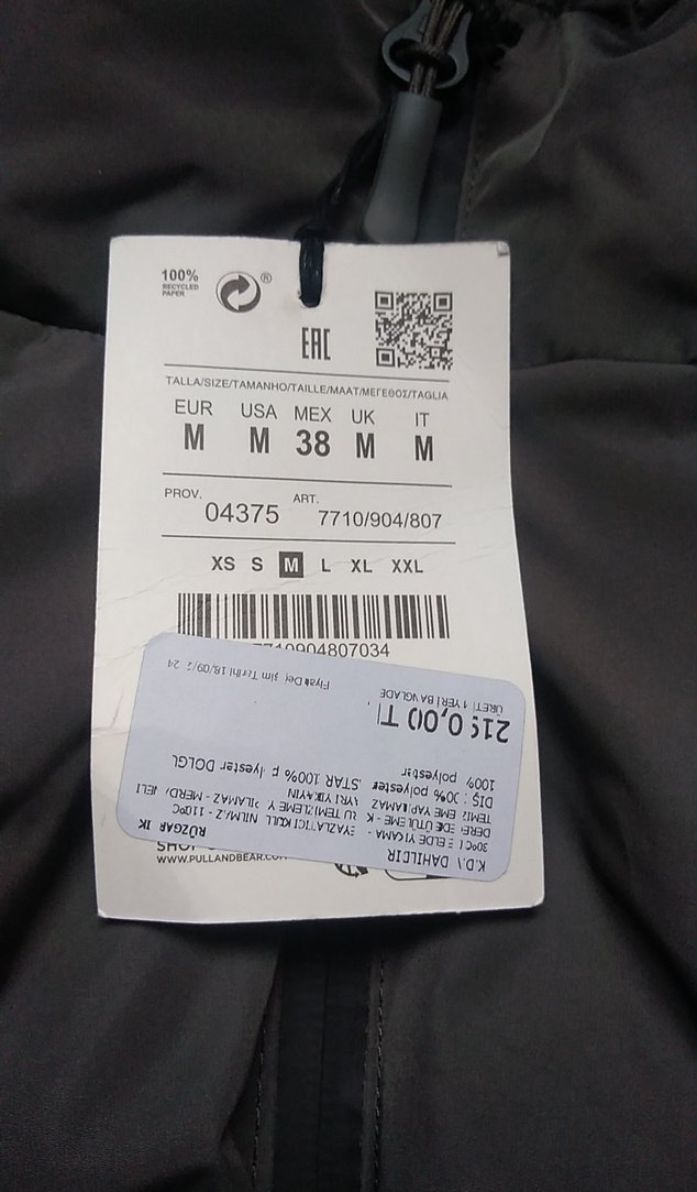 Etiketi Üzerinde hiç kullanılmamış mont - Görsel 2