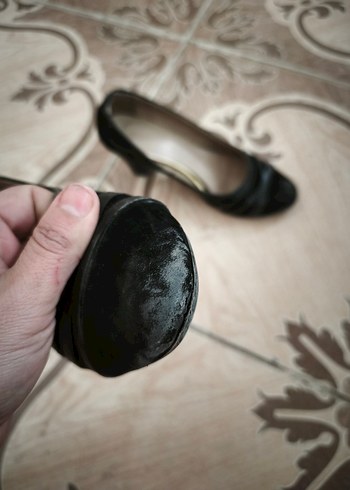 Parlak Siyah Kadın Topuklu Stiletto - Görsel 4