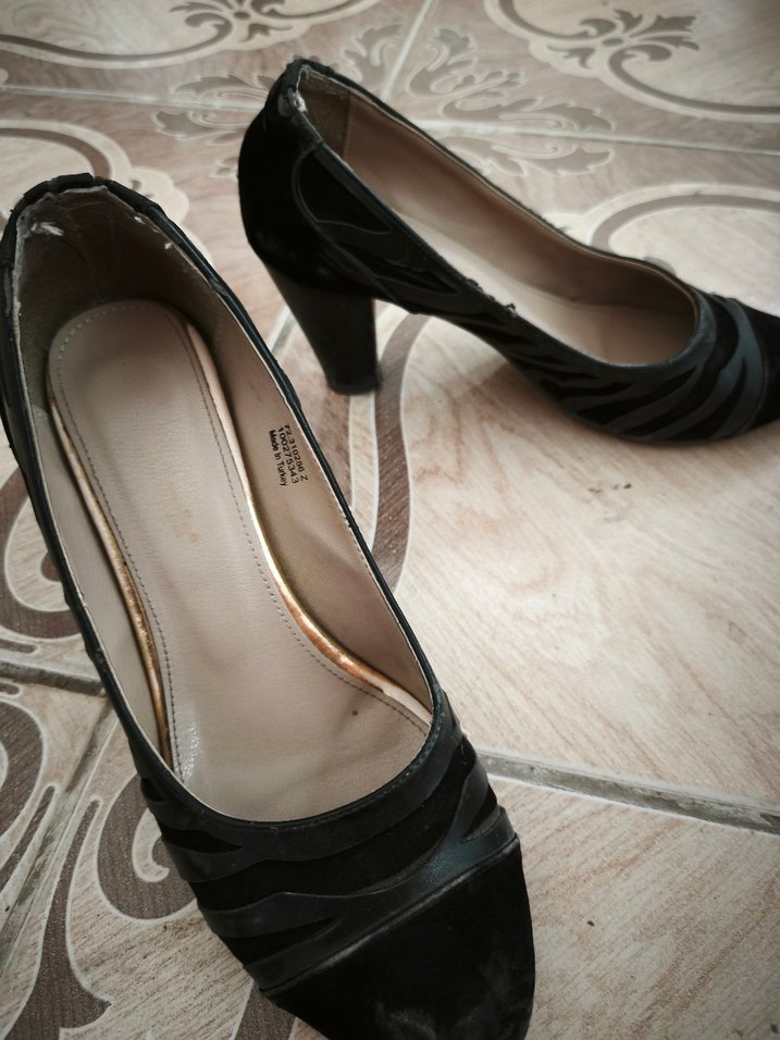 Parlak Siyah Kadın Topuklu Stiletto - Görsel 2