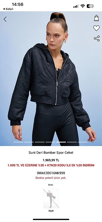 Koton- ebru şallı spor bomber ceket