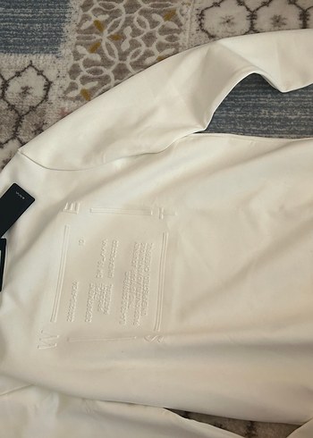 Beyaz Pamuklu Erkek Sweatshirt avva marka - Görsel 4