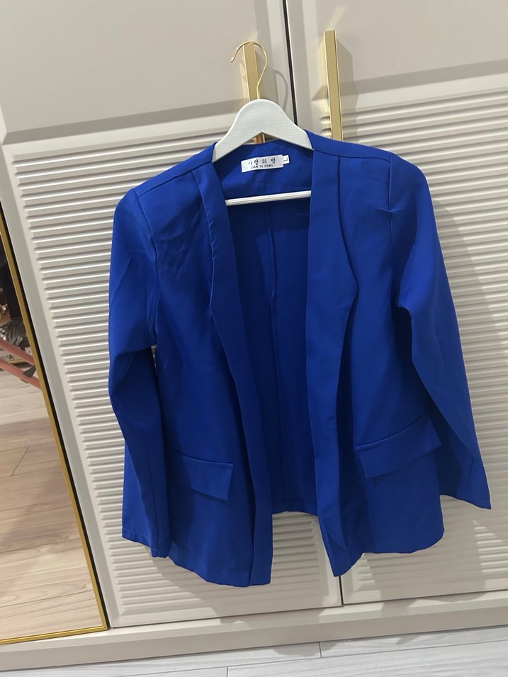 Mavi Düğmeli Kadın Blazer Ceket - Görsel 2