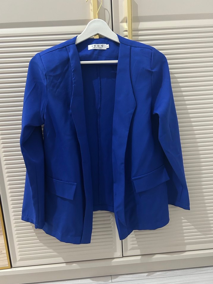 Mavi Düğmeli Kadın Blazer Ceket - Görsel 3