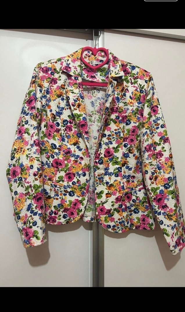 Çiçek Desenli Kadın Blazer Ceket - Görsel 3