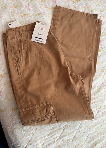 40 Beden Kahverengi Kemerli Kadın Kumaş Pantolon