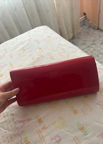 Kırmızı Parlak Kadın Portföy Çanta