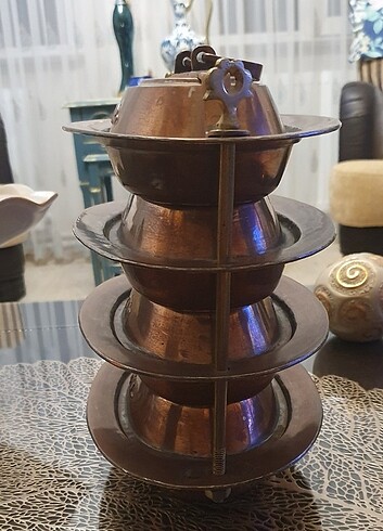  Beden Hilal-i ahmer bakır damgalı sefer tası