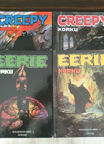 Creepy ve Eerie tam takım korku HC ciltler