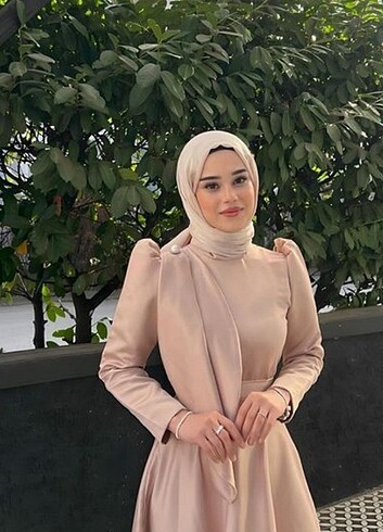 36 Beden pembe Renk Pudra Elbise