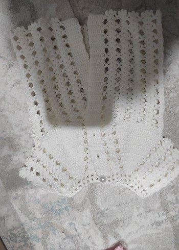 Kız Çocuk Nakışlı Örgü Süveter - Görsel 4