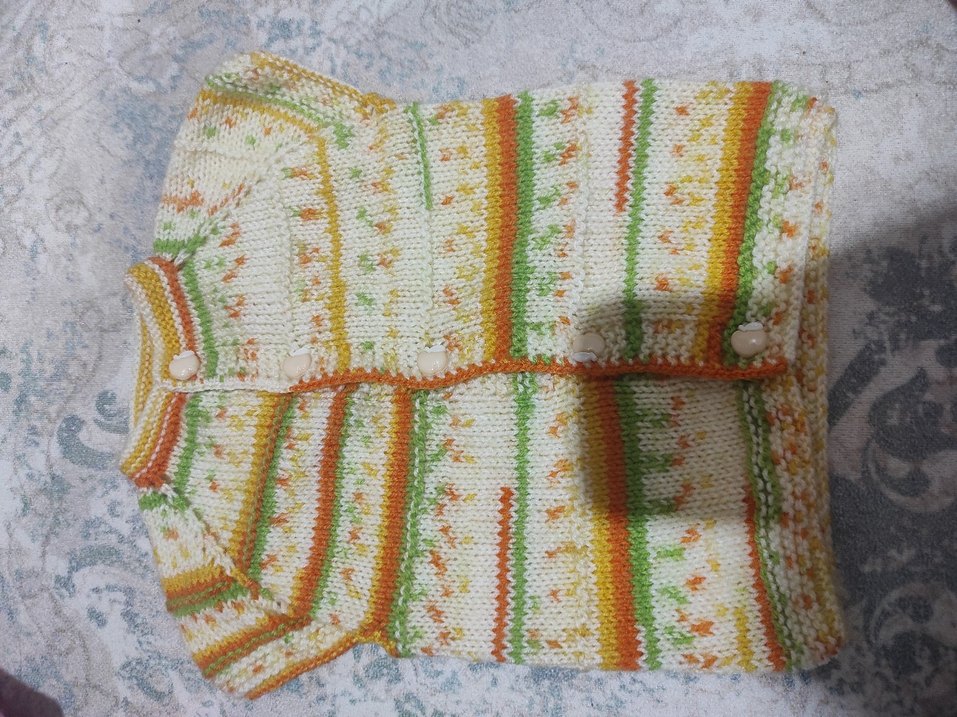 Kız Çocuk Nakışlı Örgü Süveter - Görsel 3