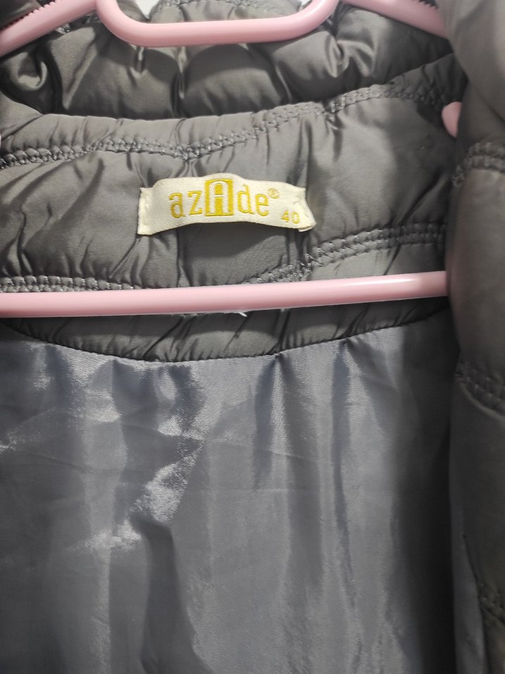 Gri Uzun Kadın Suni Kürk Detaylı Yelek - Görsel 2