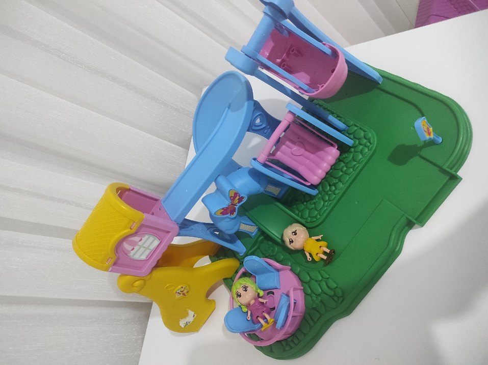Pastel Renkli Mini Oyun Parkı Oyuncak Seti - Görsel 3