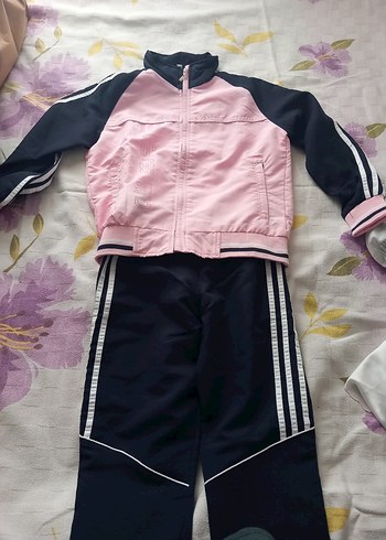 Kız Çocuk Pembe Siyah Fermuarlı Eşofman Takımı