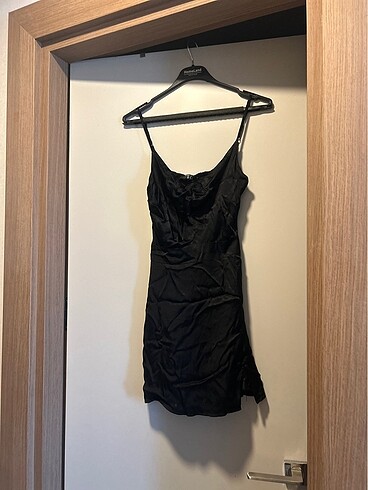 BSL FASHION Bsl saten mini elbise