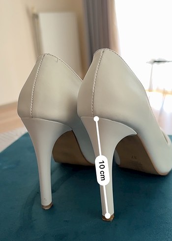 37 Beden beyaz Renk Beyaz stiletto